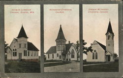 German Lutheran, Methodist and German Methodist Episcopal Churches Postcard