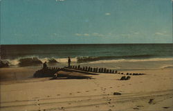 Old Wreck on the Beach, Cape Cod Postcard