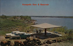 Kanopolis Dam and Reservoir - Picnic and Camping Area Salina, KS Postcard Postcard Postcard