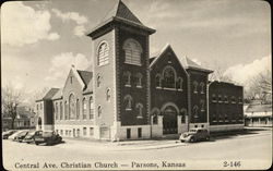 Central Avenue Christian Church Parsons, KS Postcard Postcard Postcard