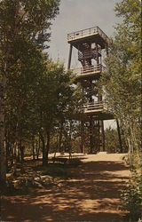 Lookout Tower, Rib Mountain Wausau, WI Postcard Postcard Postcard