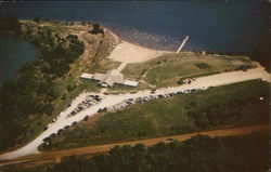 The Public Bathing Beach, Crab Orchard Lake Postcard