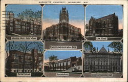 Marquette University Milwaukee, WI Postcard Postcard Postcard