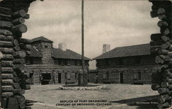 Replica of Fort Dearborn 1933 Chicago World Fair Postcard Postcard Postcard