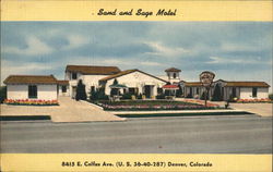 Sand and Sage Motel Denver, CO Postcard Postcard Postcard