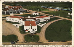 Airview of Post Exchange Postcard