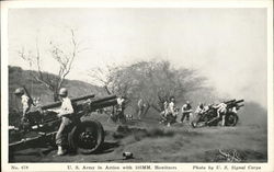 U.S. Army in Action with 105MM. Howitzers Postcard