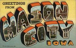 Greetings from Mason City Iowa Postcard Postcard Postcard