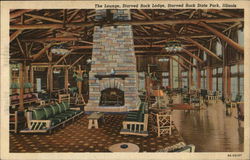 Starved Rock State Park - Starved Rock Lodge, Lounge Oglesby, IL Postcard Postcard Postcard