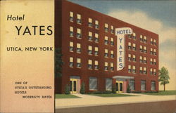 View of Hotel Yates Utica, NY Postcard Postcard Postcard