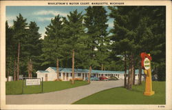 Wahlstrom's Motor Court Marquette, MI Postcard Postcard Postcard