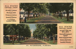 All States Cottage Court and Trailer Court St. Petersburg, FL Postcard Postcard Postcard