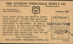 The Citizens' Wholesale Supply Company Postcard