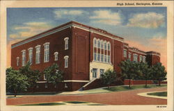 High School, Herington, Kansas Postcard