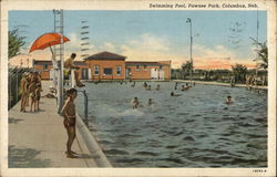 Swimming Pool at Pawnee Park Postcard