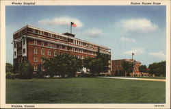 Wesley Hospital and Huston Nurses Home Wichita, KS Postcard Postcard Postcard