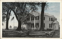 Old Indian Agency House, Fort Winnebago Portage, WI Postcard Postcard Postcard