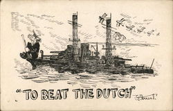 To Beat the Dutch Comic Postcard Postcard Postcard