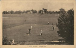 Golfers on Golf Links Postcard