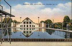 Swimming Pool, North East Park Kewanee, IL Postcard Postcard Postcard