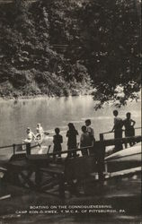 Boating on the Connoquenessing, Camp Kon-o-kwee. Y.M.C.A. Of Pittsburgh Pennsylvania Postcard Postcard Postcard