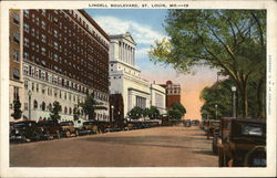 Street View, Lindell Boulevard St. Louis, MO Postcard Postcard Postcard