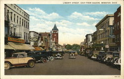 Liberty Street, East From Square Wooster, OH Postcard Postcard Postcard