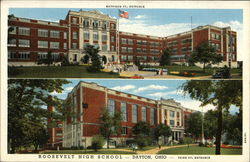 Roosevelt High School, Dayton Ohio Postcard Postcard Postcard