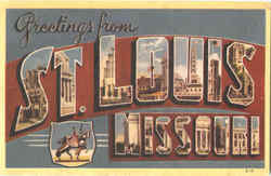 Greetings From St. Louis Missouri Postcard Postcard