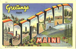 Greetings From Portland Maine Postcard Postcard