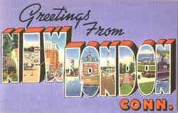 Greetings From New London Postcard