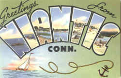 Greetings From Niantic Connecticut Postcard Postcard