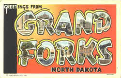 Greetings From Grand Forks Postcard