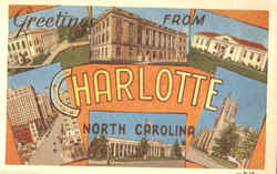 Greetings From Charlotte North Carolina Postcard Postcard