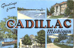 Greetings From Cadillac Postcard