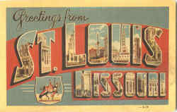 Greetings From St. Louis Missouri Postcard Postcard