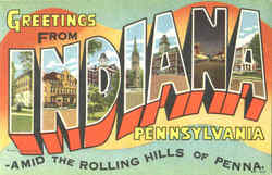 Greetings From Indiana Pennsylvania Postcard Postcard