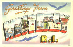 Greetings From Westerly Rhode Island Postcard Postcard