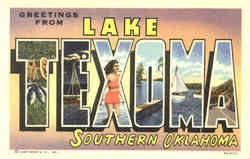 Greetings From Lake Texoma Southern Oklahoma, OK Postcard Postcard