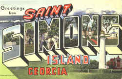 Greetings From Saint Simons Island Postcard