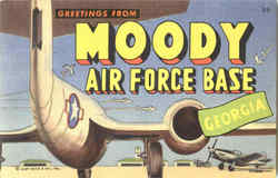 Greetings From Moody Air Force Base Georgia Postcard Postcard