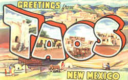 Greetings From Taos Postcard