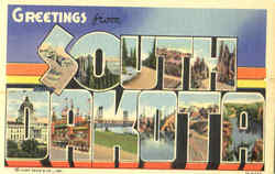 Greetings From South Dakota Postcard