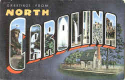 Greetings From North Carolina Postcard