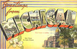 Greetings From Michigan Postcard Postcard