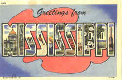 Greetings From Mississippi Postcard