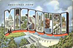 Greetings From Missouri Postcard