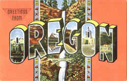 Greetings From Oregon Postcard