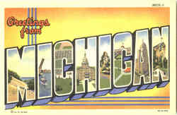 Greetings From Michigan Postcard Postcard