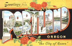 Greetings From Portland Oregon Postcard Postcard